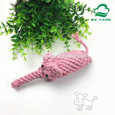 Puppy Dog  Rope Chew Pink Grey Cotton Rope Elephant Dog Toys