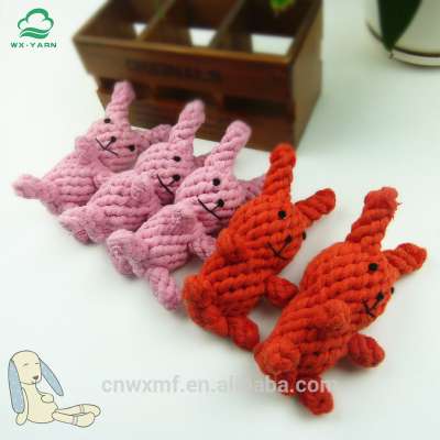 the newest  durable cotton rope pet rabbit toys