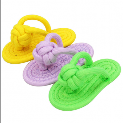 Slipper Cotton Rope Lovely Funny Game Teeth Cleaning Playing Dog Toys